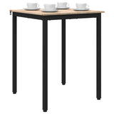 Dining Table Natural 60 x 60 x 75 cm Solid Pine Wood - Side View