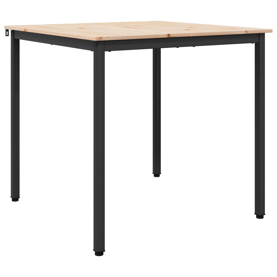 Dining Table Natural 80 x 80 x 75 cm Solid Pine Wood