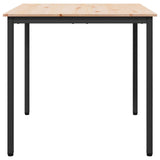 Dining Table Natural 80 x 80 x 75 cm Solid Pine Wood - 45-Degree Angle