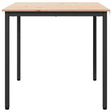 Dining Table Natural 80 x 80 x 75 cm Solid Pine Wood - Rear View