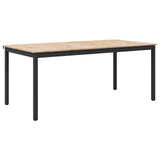 Dining Table Natural 140 x 80 x 75 cm Solid Pine Wood - Front View