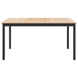 Dining Table Natural 140 x 80 x 75 cm Solid Pine Wood - 45-Degree Angle
