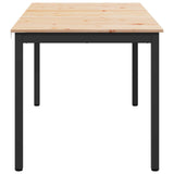 Dining Table Natural 150 x 90 x 75 cm Solid Pine Wood - Rear View