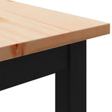 Bar Table 60 x 60 x 105 cm Solid Pine Wood Natural Square - Close-Up Angle