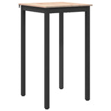 Bar Table 60 x 60 x 105 cm Solid Pine Wood Natural Square - Front View