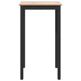 Bar Table 60 x 60 x 105 cm Solid Pine Wood Natural Square - Rear View