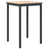 Bar Table Natural 70 x 70 x 105 cm Solid Pine Wood - Front View