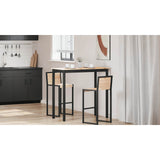 Bar Table Natural 110 x 55 x 105 cm Solid Pine Wood - Close-Up Angle