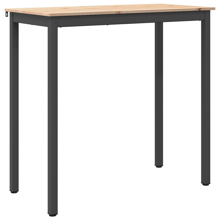 Bar Table 110 x 55 x 105 cm Solid Pine Wood Natural Rectangular