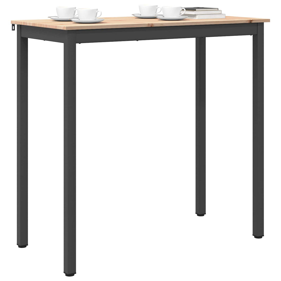 Bar Table 110 x 55 x 105 cm Solid Pine Wood Natural Rectangular