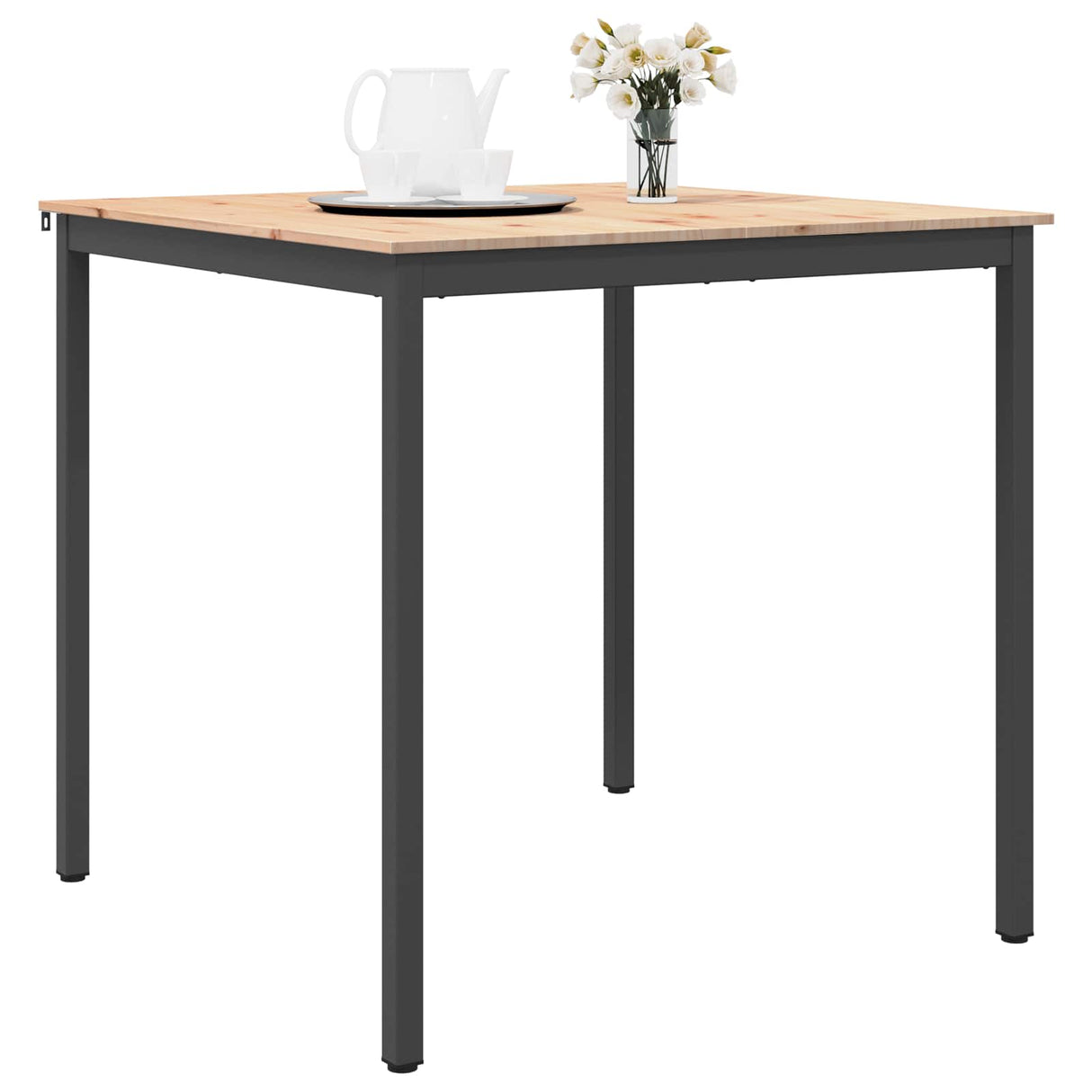 Bar Table Natural 110 x 110 x 105 cm Solid Pine Wood