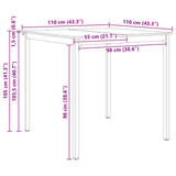 Bar Table Natural 110 x 110 x 105 cm Solid Pine Wood - Low Angle