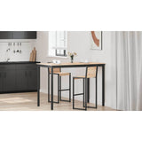 Bar Table Natural 150 x 80 x 105 cm Solid Pine Wood - Close-Up Angle
