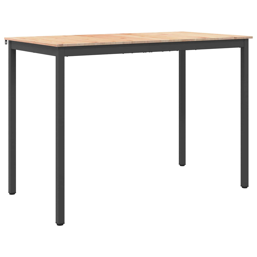 Bar Table 150 x 80 x 105 cm Solid Pine Wood Natural Rectangular