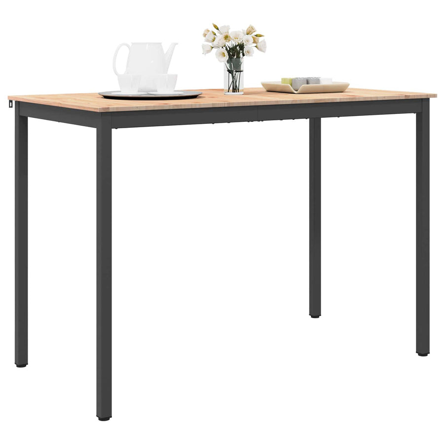 Bar Table 150 x 80 x 105 cm Solid Pine Wood Natural Rectangular