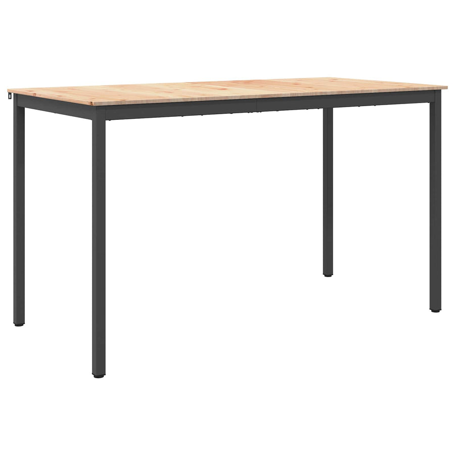 Bar Table 180 x 90 x 105 cm Solid Pine Wood Natural Rectangular