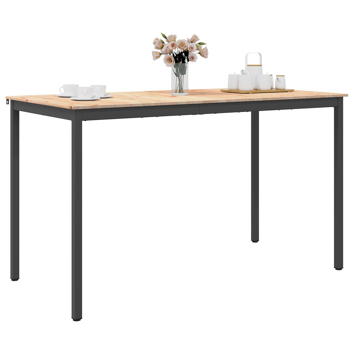Bar Table Natural 180 x 90 x 105 cm Solid Pine Wood