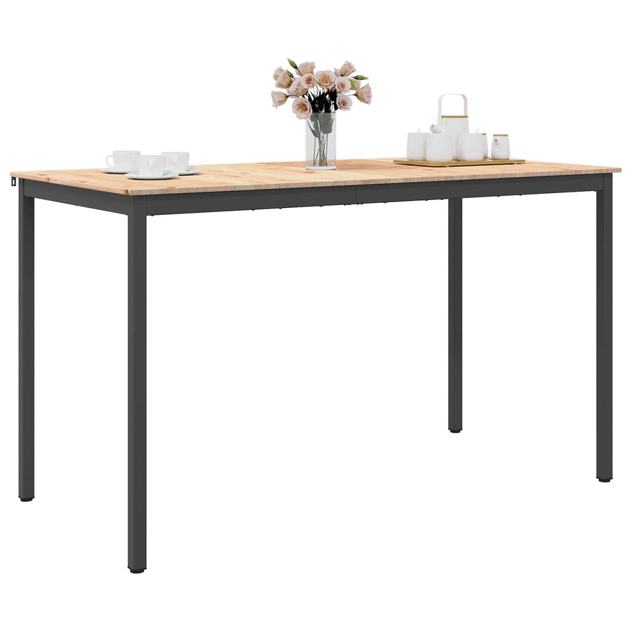 Bar Table 180 x 90 x 105 cm Solid Pine Wood Natural Rectangular