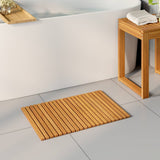 Bath Mat Brown 60 x 40 cm Solid Acacia Wood