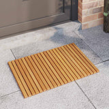 Bath Mat Brown 60 x 40 cm Solid Acacia Wood - Side View