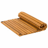 Bath Mat Brown 60 x 40 cm Solid Acacia Wood - Rear View