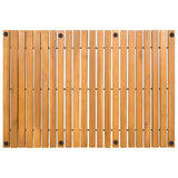 Bath Mat Brown 60 x 40 cm Solid Acacia Wood - Extra Image