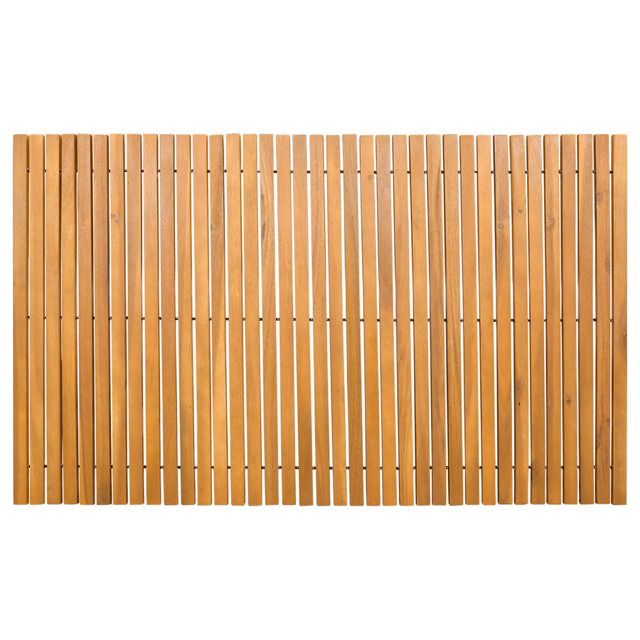 Bath Mat Natural 100 x 60 cm Solid Acacia Wood