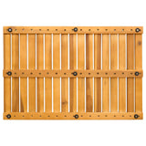 Bath Mat Plain Brown 60 x 40 cm Solid Acacia Wood - Close-Up Angle
