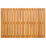 Bath Mat Plain Brown 60 x 40 cm Solid Acacia Wood
