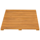 Bath Mat Plain Brown 60 x 40 cm Solid Acacia Wood - Rear View