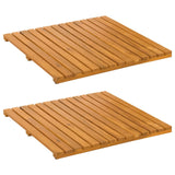 Bath Mat Plain Brown 50 x 50 cm Solid Acacia Wood