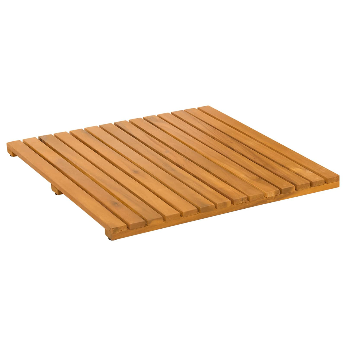 Bath Mat Plain Brown 50 x 50 cm Solid Acacia Wood