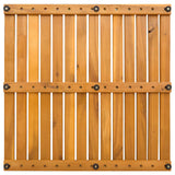 Bath Mat Plain Brown 50 x 50 cm Solid Acacia Wood - Close-Up Angle