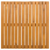 Bath Mat Plain Brown 50 x 50 cm Solid Acacia Wood - 45-Degree Angle