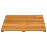 Bath Mat Plain Brown 50 x 50 cm Solid Acacia Wood - Rear View
