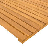 Bath Mat Plain Brown 80 x 50 cm Solid Acacia Wood - Close-Up Angle
