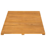 Bath Mat Plain Brown 80 x 50 cm Solid Acacia Wood - 45-Degree Angle