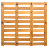Bath Mat Plain Brown 50 x 48 x 2.5 cm Solid Acacia Wood