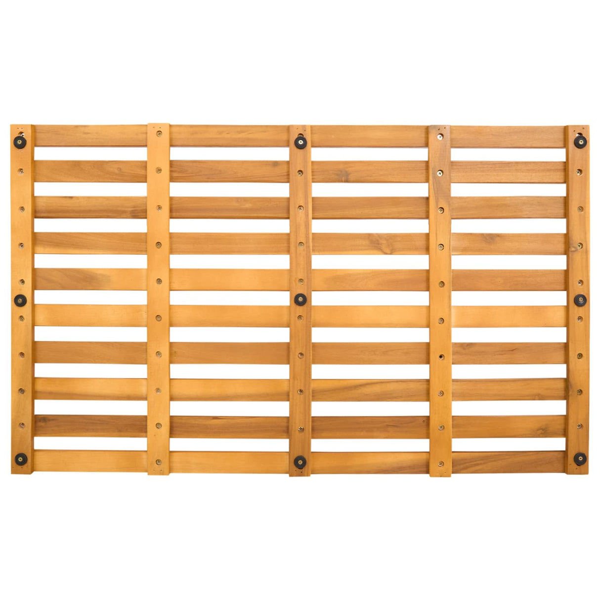 Bath Mat Plain Brown 80 x 48 x 2.5 cm Solid Acacia Wood