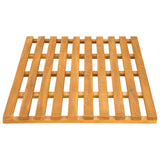 Bath Mat Plain Brown 80 x 48 x 2.5 cm Solid Acacia Wood - 45-Degree Angle