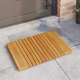Bath Mat Plain Brown 59 x 40 cm Solid Acacia Wood