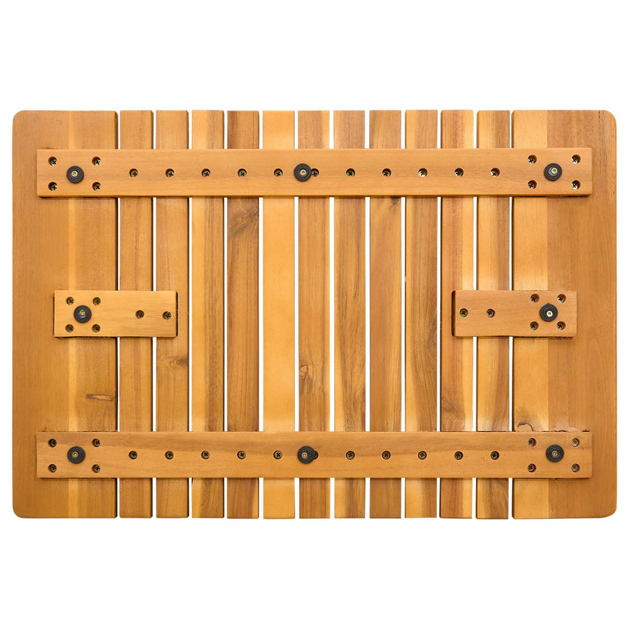 Bath Mat Natural 59 x 40 cm Solid Acacia Wood