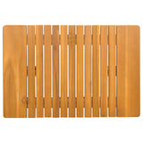 Bath Mat Plain Brown 59 x 40 cm Solid Acacia Wood