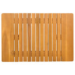 Bath Mat Natural 59 x 40 cm Solid Acacia Wood