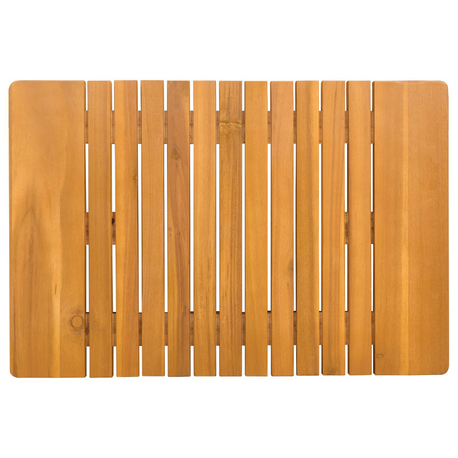 Bath Mat Natural 59 x 40 cm Solid Acacia Wood