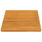 Bath Mat Plain Brown 59 x 40 cm Solid Acacia Wood - 45-Degree Angle