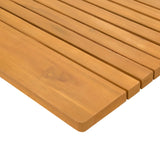 Bath Mat Plain Brown 81 x 50 cm Solid Acacia Wood - Close-Up Angle