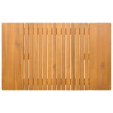 Bath Mat Plain Brown 81 x 50 cm Solid Acacia Wood