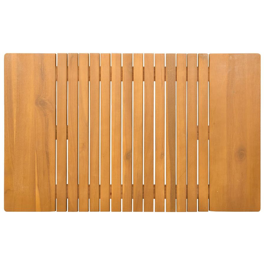 Bath Mat Natural 81 x 50 cm Solid Acacia Wood