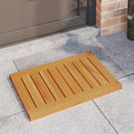 Bath Mat 2 pcs Natural 60 x 40 cm Solid Acacia Wood